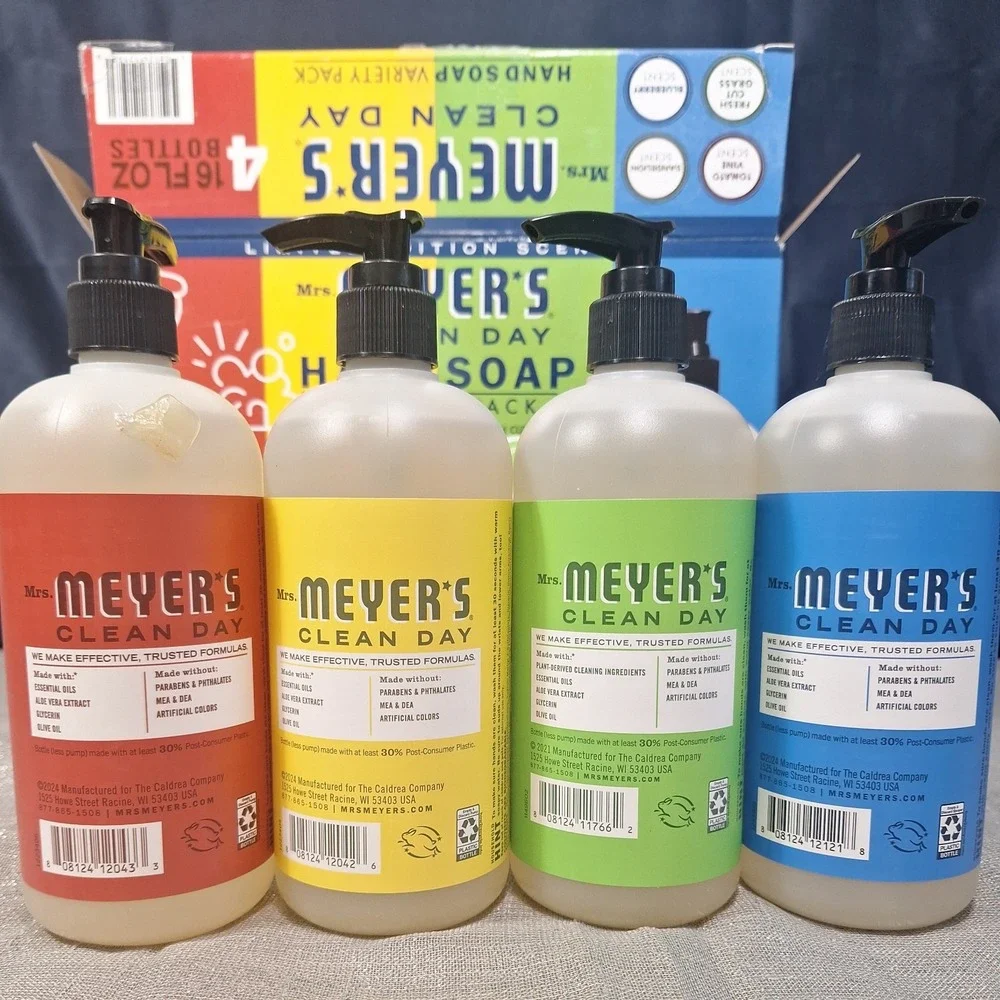 Mrs. Meyers Clean Day Hand Soap Variety Pack, 16 Fluid Ounce 4 Pack Limited Ed